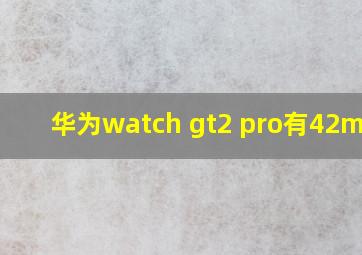 华为watch gt2 pro有42mm吗